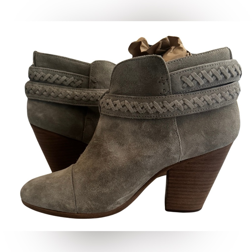 Rag & Bone Gray Suede Harlow boots size‎ 38.5 preloved.
